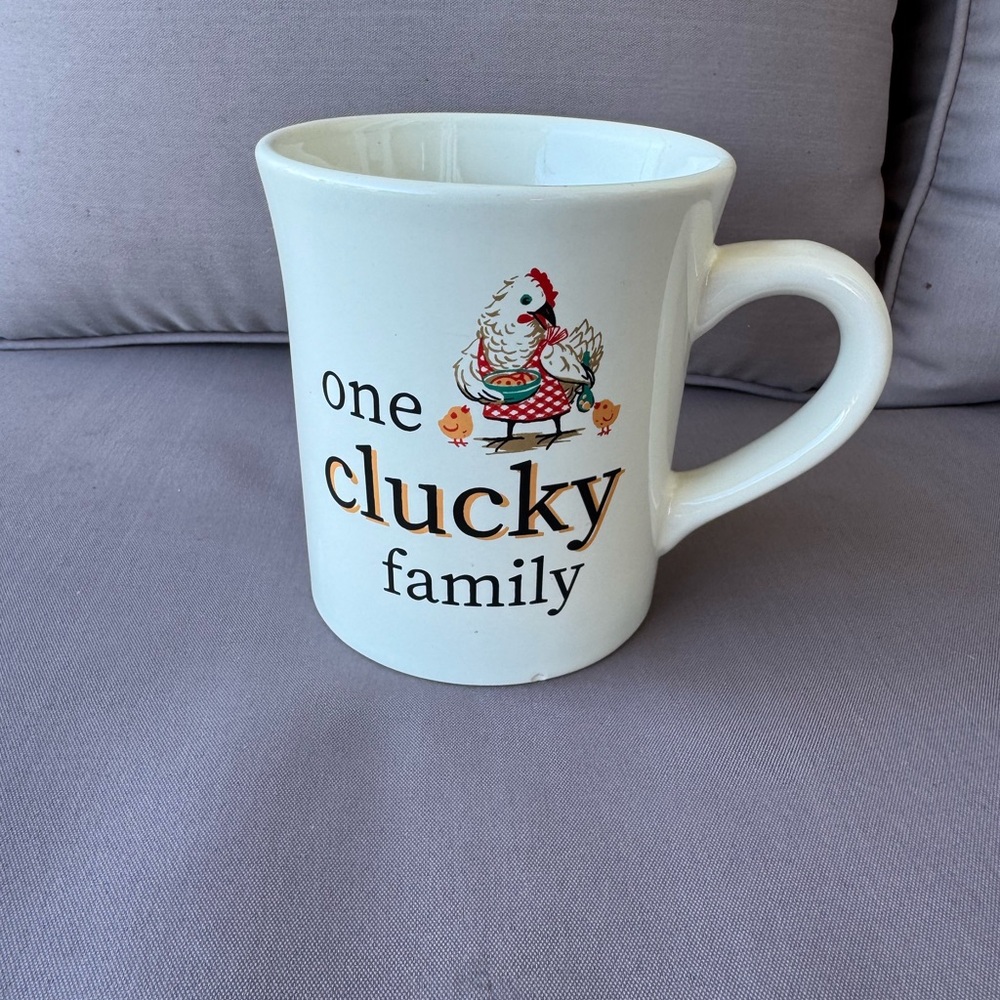 Open Road Brands Clucky Family White Mug